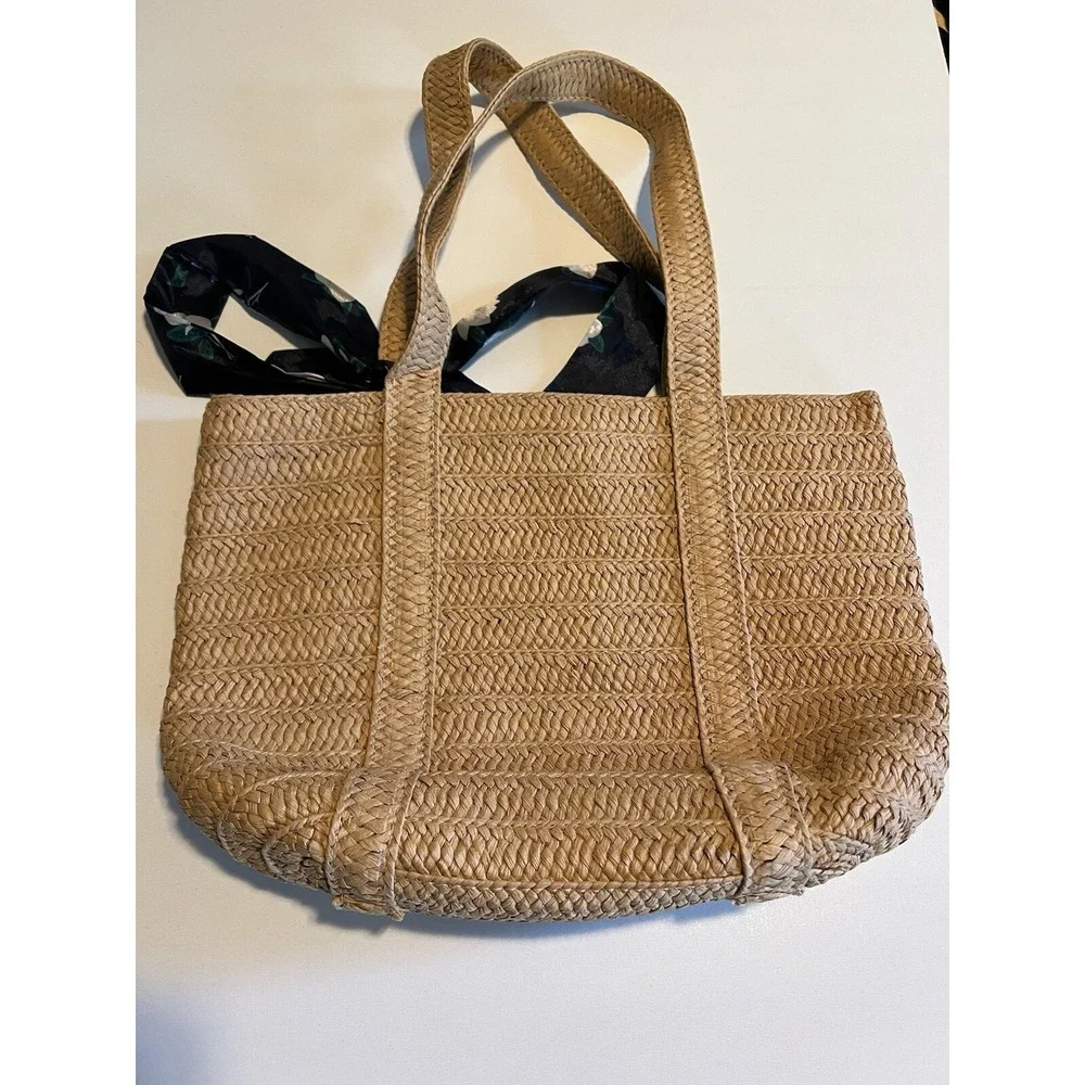 Draper James Everyday Straw Shoulder Bag -‎ Natural Straw Look Tote
